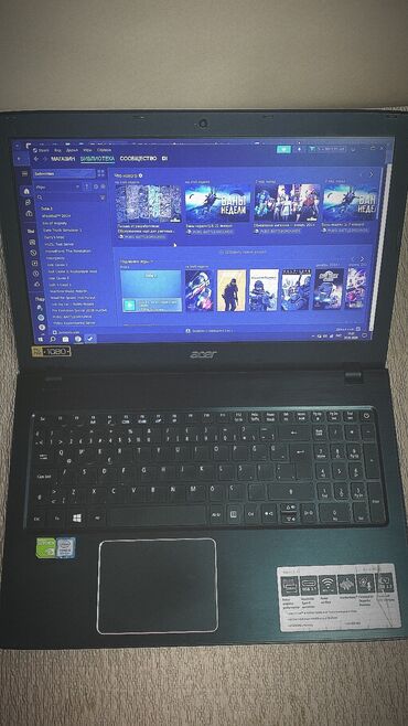 ноутбуки для игр: Ноутбук, Acer, 8 ГБ ОЗУ, Б/у, Для работы, учебы, память SSD