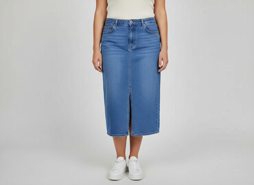 spódnice jeansowe plus size: Denim 1982, Women`s skirt, size XL