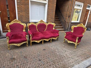 Stilske garniture: Luksuzni set nameštaja u baroknom stilu – trosed i dve fotelje - — 4