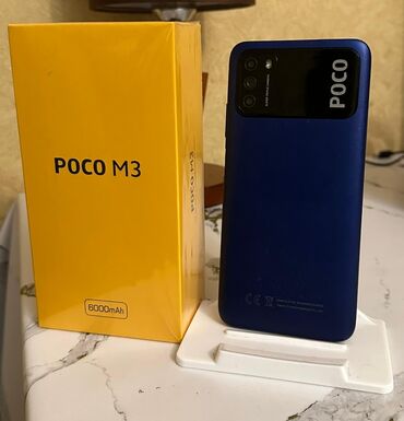 poco m3: Poco M3, Б/у, 128 ГБ, цвет - Синий, 2 SIM