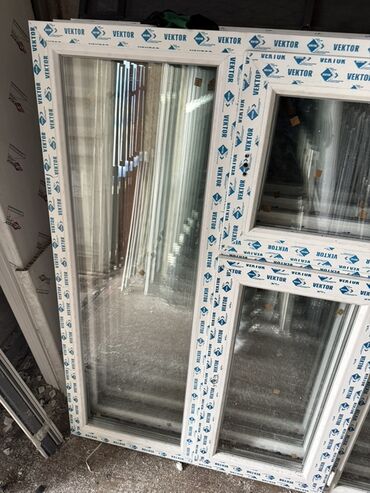 айнек терезе бу: ПВХ окна VEKTOR - Профиль: VEKTOR, белый, защитная пленка на рамах и