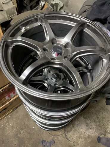 хромированные диски: Литые Диски R 18 Enkei, Комплект, отверстий - 5, Б/у