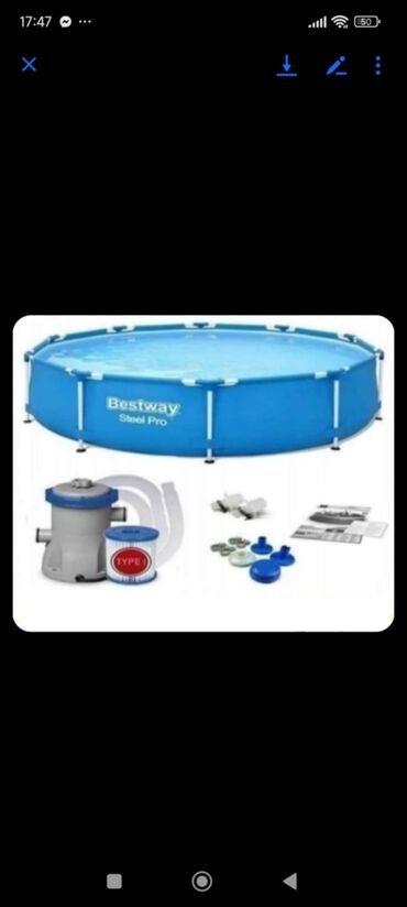 kompleti za devojcice od 12 godina: BAZEN BESTWAY STEEL PRO, sa metalnom konstrukcijom i filter pumpom
