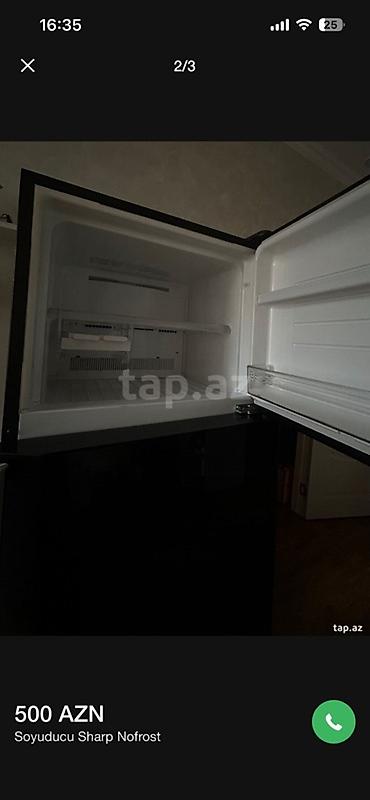 sharp: Soyuducu Sharp NoFrost - Rəng: qara, şüşə effekti olan ön panel - — 3