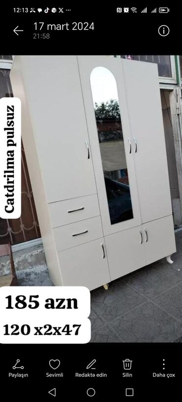 Dolablar: Yeni, Açılan, 3 qapılı Düz dolab, Ayaqqabı dolabı, Türkiyə -da lalafo.az — 25 Dolablar: Yeni, Açılan, 3 qapılı Düz dolab, Ayaqqabı dolabı, Türkiyə — 25