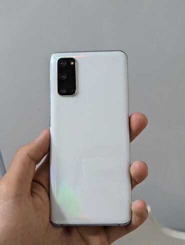 самсунк s8: Samsung Galaxy S20, Б/у, 128 ГБ, цвет - Белый, 2 SIM, eSIM