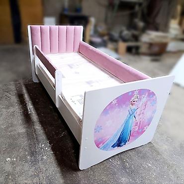 Детские односпальные кровати: Детская односпальная кровать, Новый, Для мальчика, Для девочки, С матрасом, Бесплатная доставка — 7