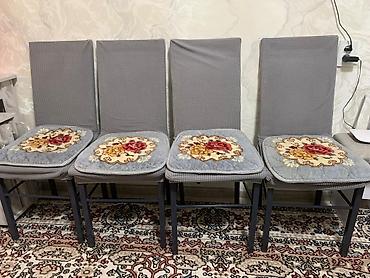 study table: Кухонный стол и стул, Новый, Самовывоз, цвет - Серый — 2