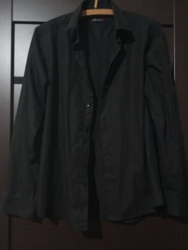 чёрная кожаная куртка: Көйнөк 3XL (EU 46), 4XL (EU 48), түсү - Кара