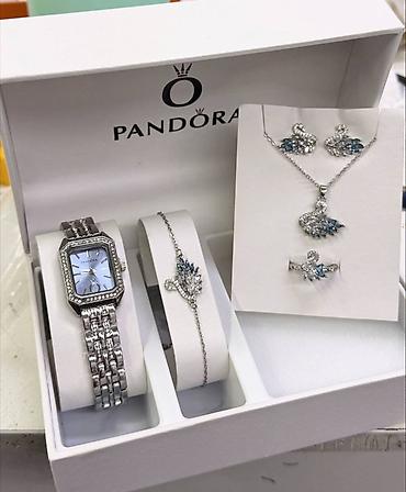 серебро наборы: Подарочный набор украшений Pandora Состав набора: - Наручные часы на — 3