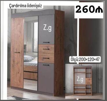 balaca dolab: *Dolab 3 Qapılı 💫 260Azn* ✔️Materialı Rusiya Laminatı 18/lik *✔️Rəng