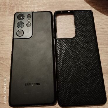 Samsung: Samsung Galaxy S21 Ultra 5G, Б/у, 256 ГБ, цвет - Черный, 1 SIM