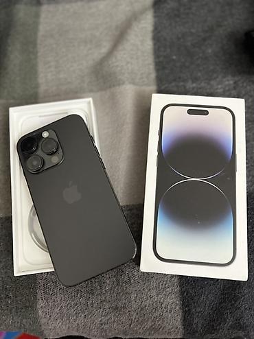 Apple iPhone: IPhone 14 Pro, Б/у, 128 ГБ, Черный, Коробка, 80 % — 1