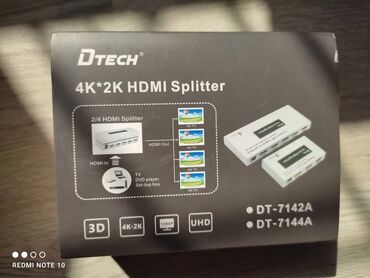24 портовый коммутатор: 📺 HDMI сплиттер DTECH 4K×2K – 1000 сом Нужен, чтобы подключить один