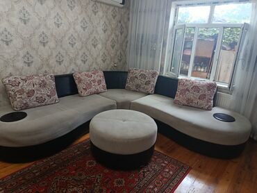 Divanlar: Künc divan, İşlənmiş, Açılmayan, Bazasız, Vеlur parça, Çatdırılma yoxdur