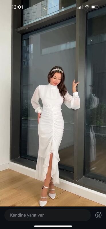 ağ donlar instagram: Вечернее платье, Миди, L (EU 40)