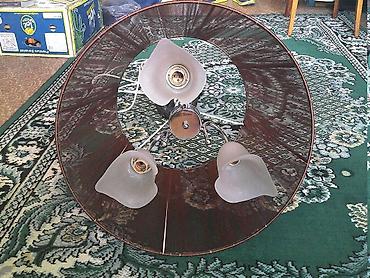 Люстры: Продаю красивую 3х рожковую люстру, б/у. Люстра- абажур в рабочем — 6