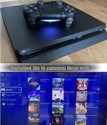 playstation 4 slim 1 tb: 🕹️ *PlayStation 4 Slim – 1TB yaddaş, ideal vəziyyətdə!* 📦 *Çox az