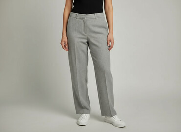 szare buty na słupku ccc: Material trousers for women, size S