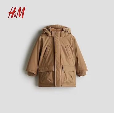 Детская зимняя парка H&M в бежево-песочном оттенке. Размер 140 см at lalafo.kg Детская зимняя парка H&M в бежево-песочном оттенке. Размер 140 см