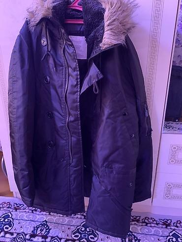 аляск: Пуховик, Длинная модель, США, С капюшоном, XL — 2