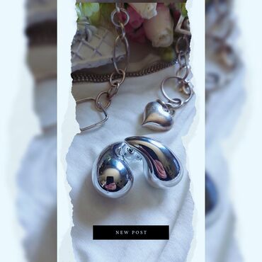 nakit od hiruskog celika obrenovac: Screwback earrings, Material: Stainless steel