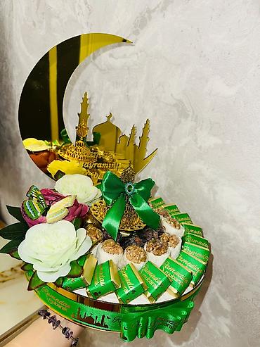 Hədiyyə bağlamaları: Hədiyyə səbəti, rəng - Yaşıl — 5