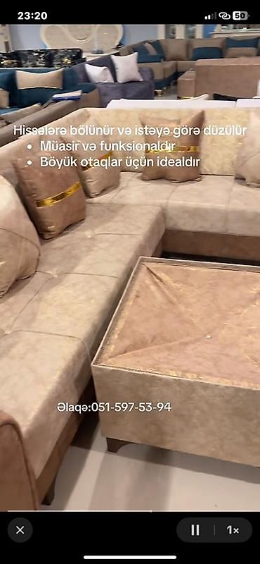Divan və kreslo dəstləri: Yeni, Künc divan, Divan, Bazalı, Açılan — 14