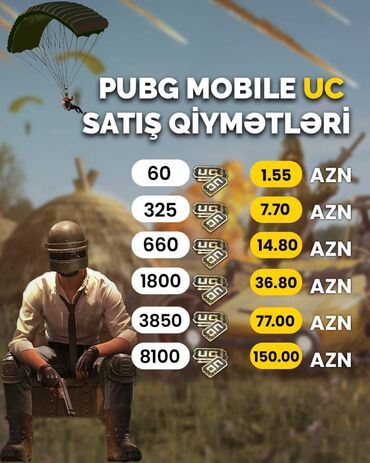 Video oyunlar üçün aksesuarlar: Pubg mobil ən ucuz uc-lər pubg mobile uc və hədiyyə kartları i̇ndi