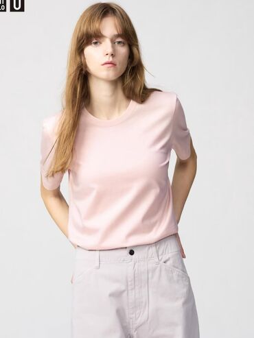 обувь женская большие размеры: Футболка, Оверсайз, Корея, Uniqlo, Хлопок, Новый, Все размеры