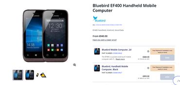 PDA i oprema: Bluebird EF400 Handheld Mobile Computer skener Android Ispravno — 2