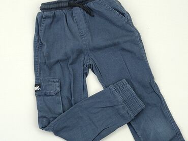 spodnie z szerokimi nogawkami jeansy: Spodnie jeansowe, 3-4 lat, 98/104, stan - Dobry