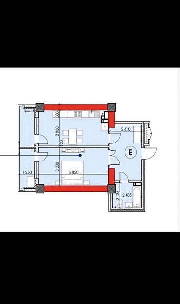 60: 2 комнаты, 60 м², Южная Магистраль Элитка, 13 этаж, ПСО (под самоотделку) — 2