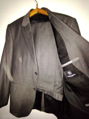 строгий мужской костюм: Костюм 5XL (EU 50), цвет - Серый