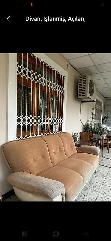 bag ucun divanlar: Divan – açılan mexanizmli, 3 oturacaqlı model. - Rəng: açıq — 1