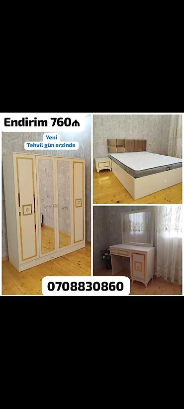 Yataq otağı dəsti Tərkibi: - 3 qapılı qarderob: orta qapıda tam boy