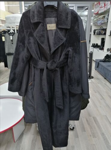 женские сапоги размер 38: Пальто, Зима, Альпака, Длинная модель, С поясом, XL (EU 42)