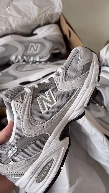 Кроссовки New Balance 530, цвет серый/белый. - Верх: сочетание