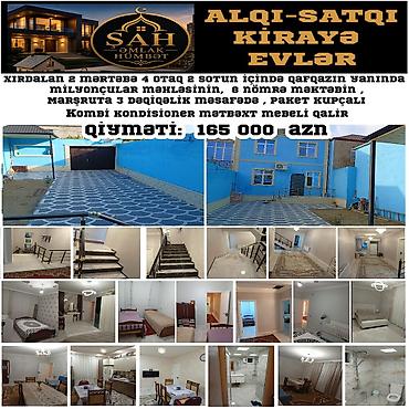 Həyət evləri və villalar: Xırdalan – 2 mərtəbəli, 4 otaqlı fərdi yaşayış evi (2 sot həyətdə) — 1