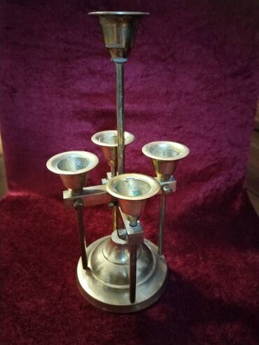 бронзовые подсвечники антиквариат: Şamdan bronz material, 1940 çi il Danimarka istehsal, Endirim olacak