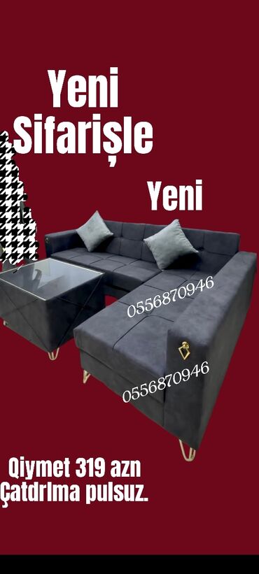 Divanlar: Künc divan, Yeni, Açılan, Bazalı, Parça, Şəhərdaxili pulsuz çatdırılma — 8