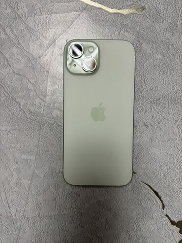 купить айфон 15 в бишкеке: IPhone 15, Колдонулган, 128 ГБ, Жашыл, Заряддоочу түзүлүш, Коргоочу айнек, Каптама, 88 %
