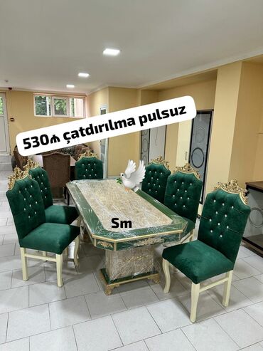 Masa və oturacaq dəstləri: Masa desti yeni qonaq otağı mebeli