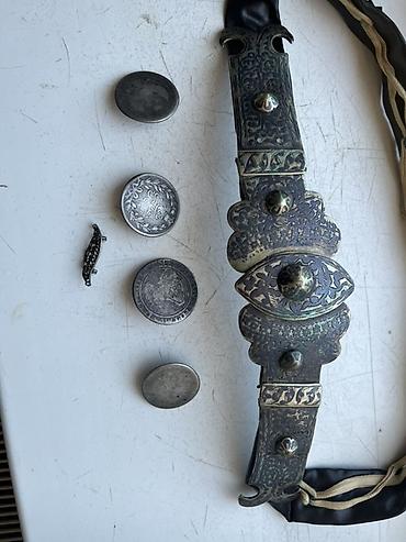curren saat orjinal: 18 esr gümüş kəmər - Material: qara dəri qayış üzərində gümüş — 2