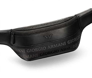 nike ax: Giorgio Armani muška torbica za struk (waist/belt bag), crna. - — 1
