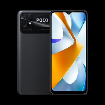 телефоны poko: Poco C40, Колдонулган, 64 ГБ, түсү - Кара, 1 SIM, 2 SIM