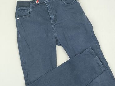 szerokie jeansy pull and bear: Spodnie jeansowe, Little kids, 9 lat, 128/134, stan - Dobry