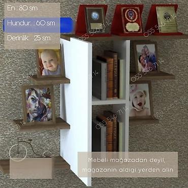 Divar rəfi – kitab və dekor üçün Ölçülər: - En: 80 sm - Hündürlük: 60 lalafo.az -da Divar rəfi – kitab və dekor üçün Ölçülər: - En: 80 sm - Hündürlük: 60