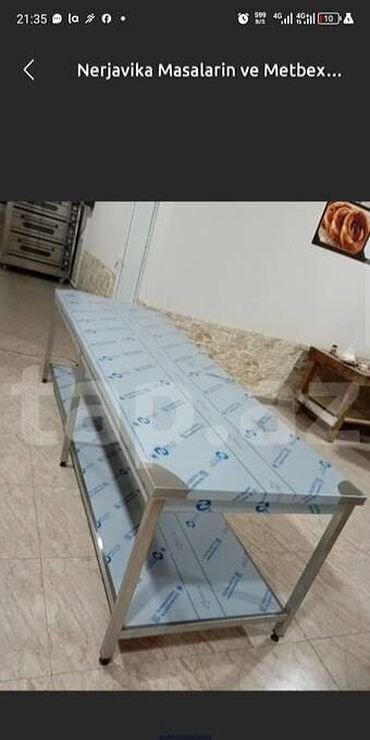 Nerjaveykalar: Paslanmayan poladdan iş masaları və stollar - Material: AISI -da lalafo.az — 10 Nerjaveykalar: Paslanmayan poladdan iş masaları və stollar - Material: AISI — 10