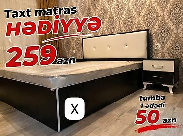 matras taxt ucun: Mebel dəsti – müasir dizaynlı taxt və tumbalar - Taxt: yumşaq — 1